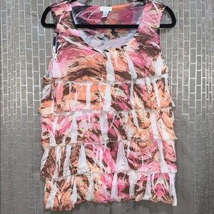 Chico’s Ruffle Tank size 3